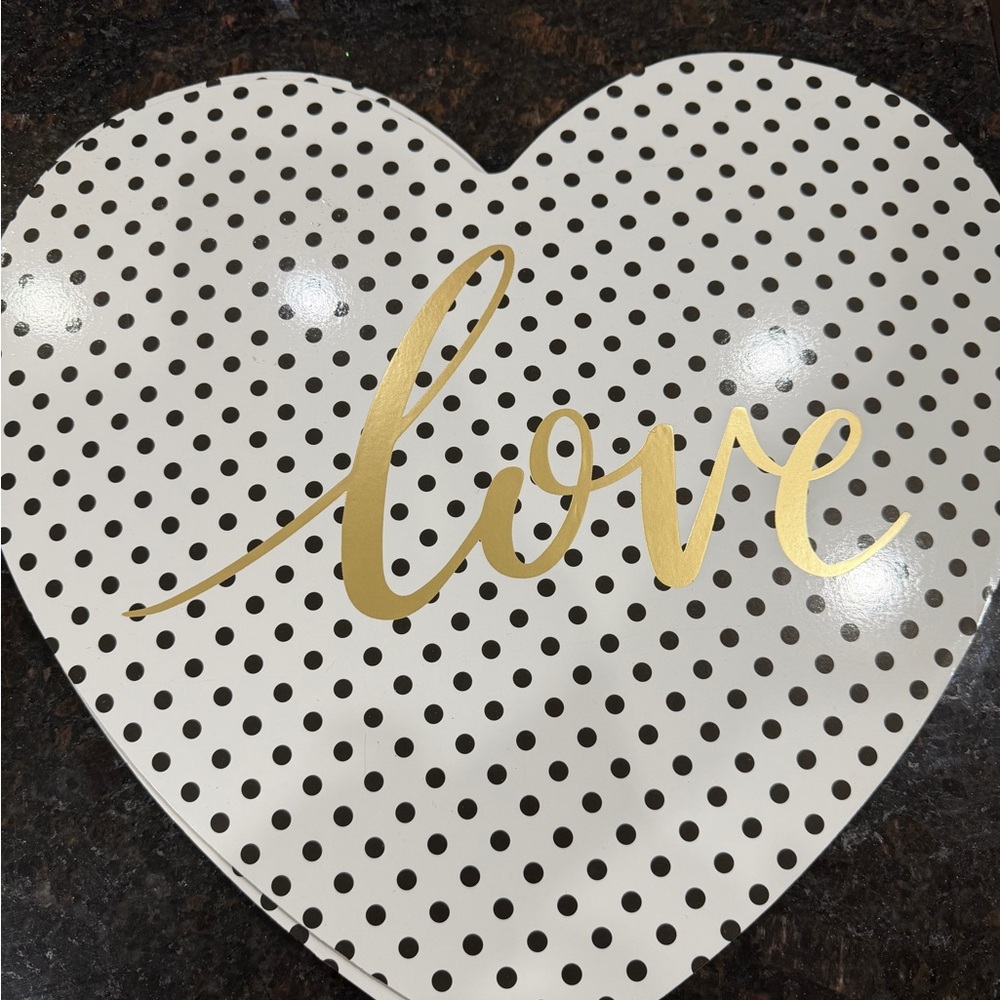 Heart-Shaped Polka Dot Love Cork Placemats set of 4